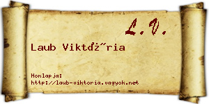 Laub Viktória névjegykártya